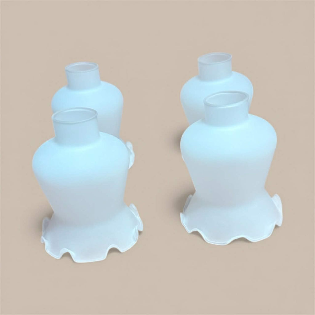 ✨ Set of 4 Frosted Glass Lamp Shades – Excellent Condition ✨