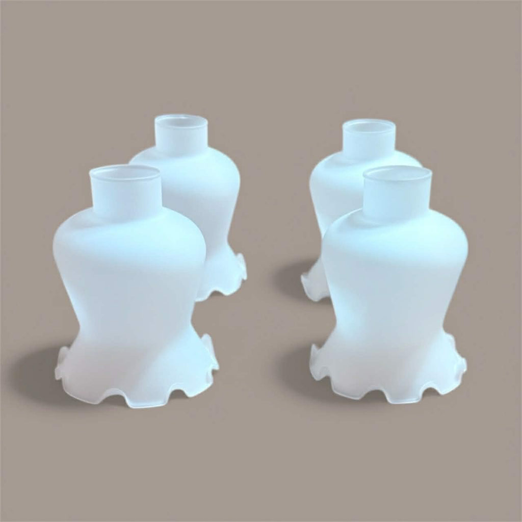 ✨ Set of 4 Frosted Glass Lamp Shades – Excellent Condition ✨