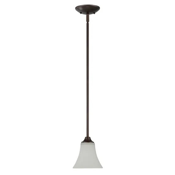 Luminance Sunset Lighting F18040-64 Darby One Light Pendant - Opal Etched Glass, Dimmable