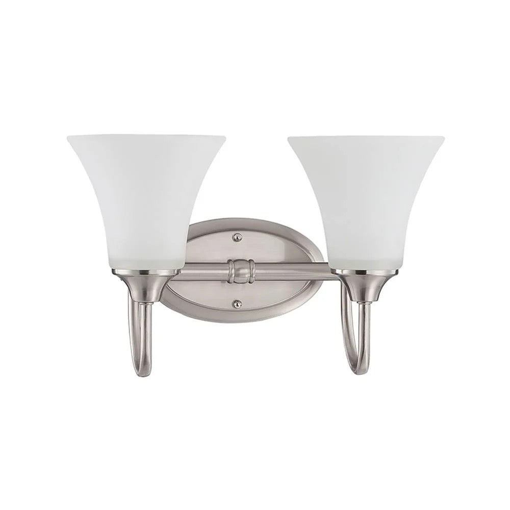 Sunset Lighting 2Lt 100W Mb Darby Vanity Satin Nickel F18042-80