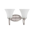 Sunset Lighting 2Lt 100W Mb Darby Vanity Satin Nickel F18042-80
