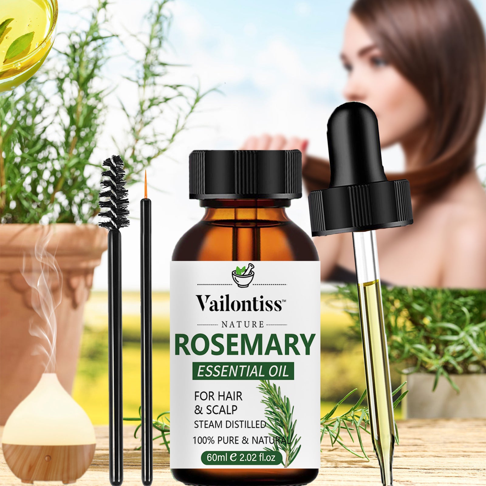 Rosemary Hair Care Essential Oil Hair Growth Strengthening - GTN Venture